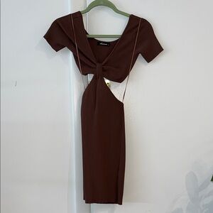Bodycon Midi Cut-Out Dress